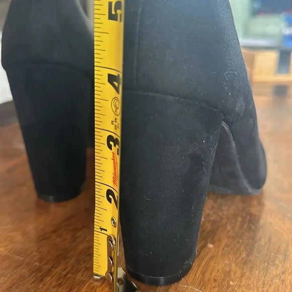 Fiona black fabric suede effect block heel shoes Size 7 - Picture 7 of 7